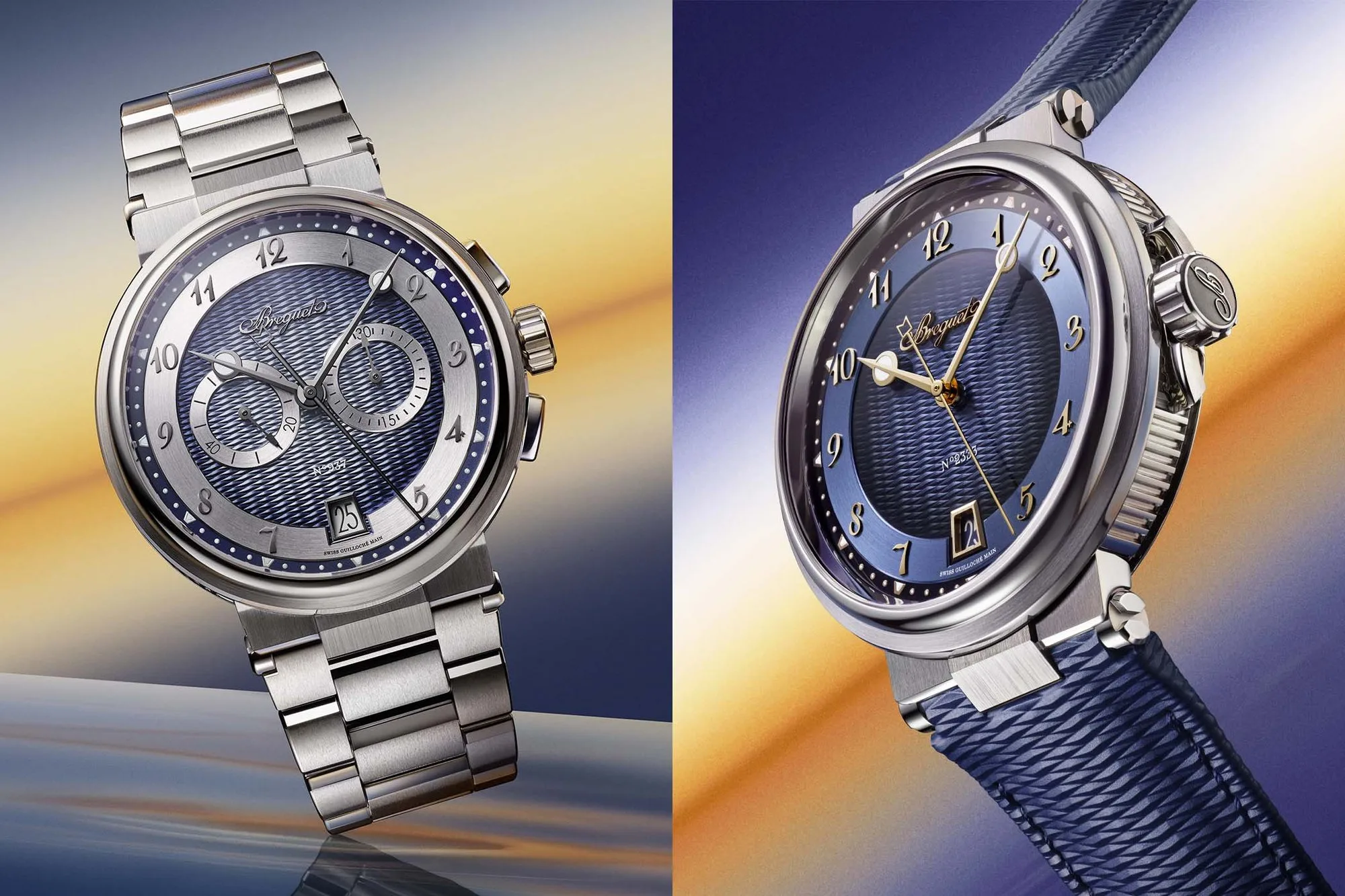The updated Breguet Marine 5517 and Marine Chronograph 5527