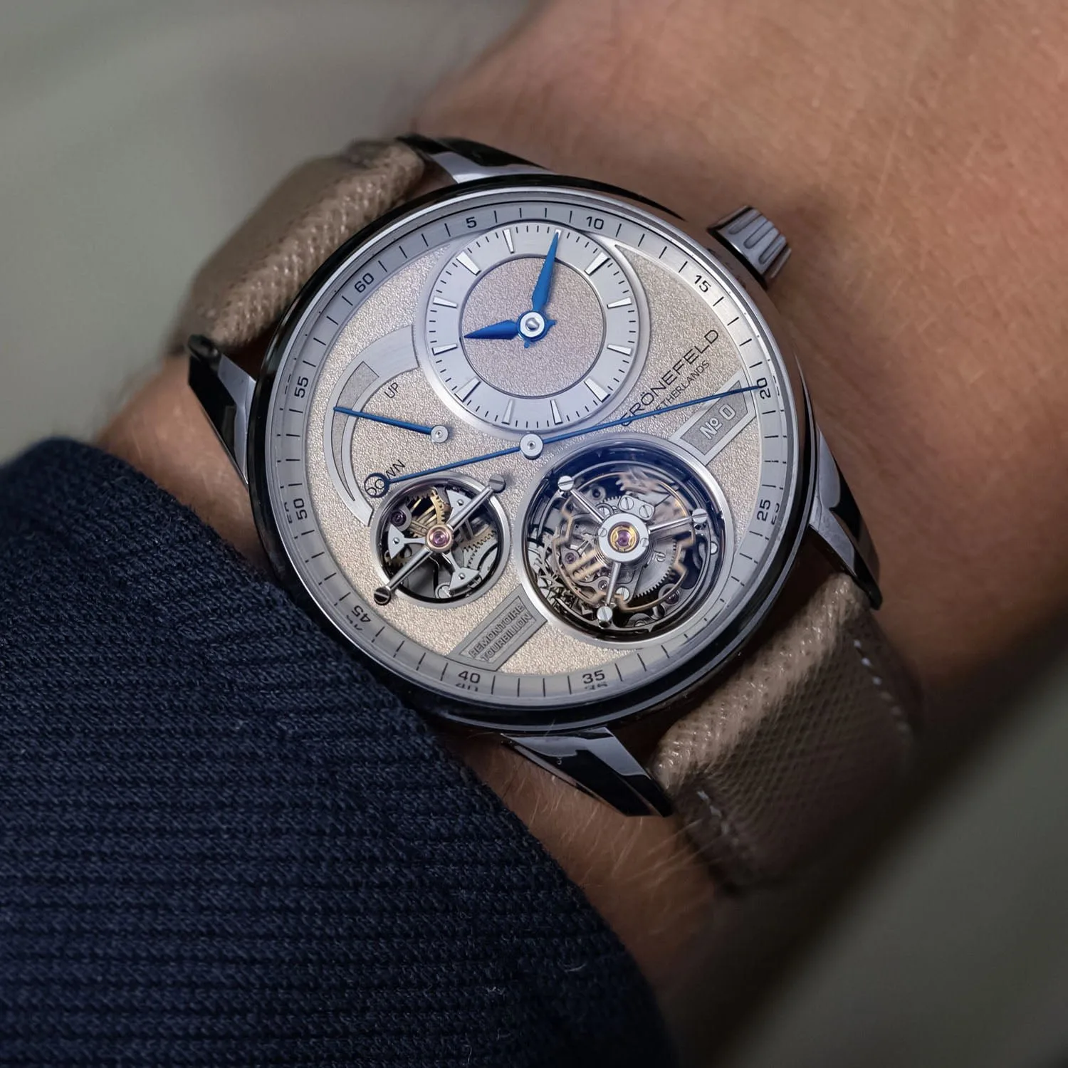 Layered dial of the Gronefeld 1941 Quadrivium