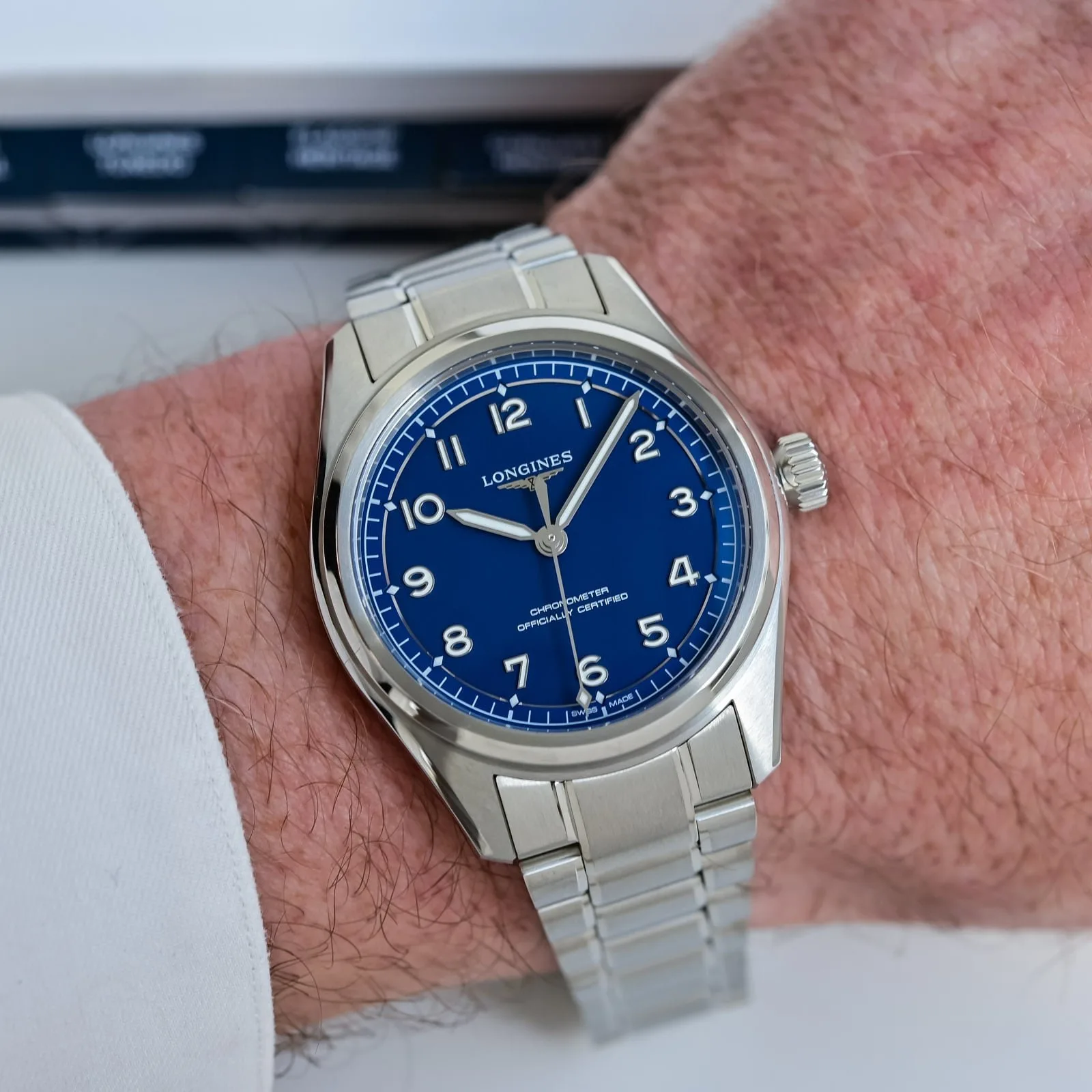 Longines Spirit Pilot Flyback with blue ceramic countdown bezel